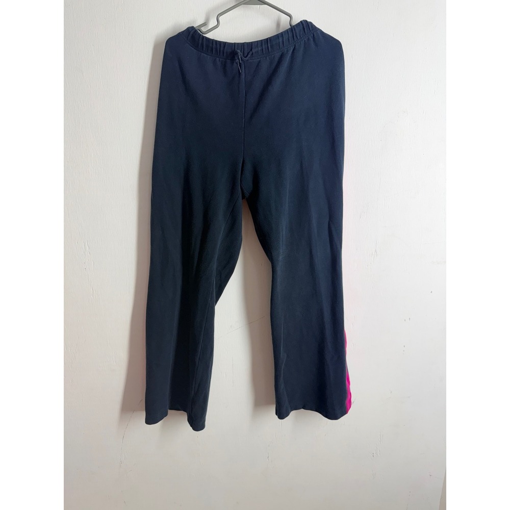 Rafaella Navy Blue Pink Side Stripe Activewear Pants XL Elastic Waist Joggers